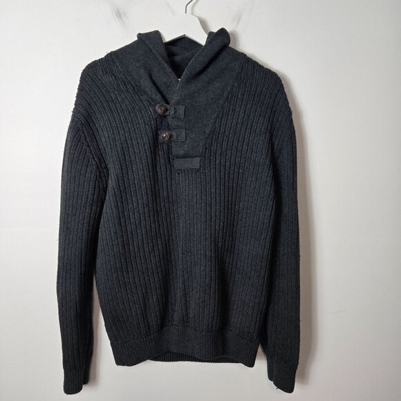 Duluth Trading Co Other - Duluth Trading Co Men's Size L High-Neck Infantry Sweater Gray Wool Blend